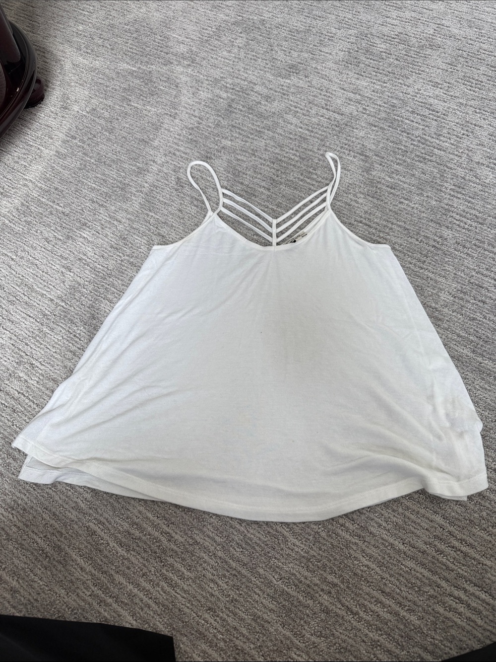 Express White Strappy V-Detail Camisole